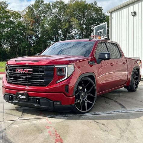 Gmc Sierra Elevation, Lexus Sport, Gmc Trucks Sierra, Cartoon Cars, Lowrider Trucks, Gmc Vehicles, Dropped Trucks, Dream Cars Mercedes, Dream Trucks