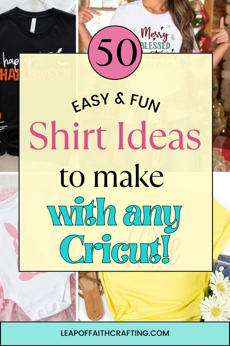 Get inspired by these Cricut shirt ideas! Most include free SVG files to make your own custom t-shirts with heat transfer vinyl. T Shirt Cricut Iron On Vinyl, Womans Shirt Ideas, Women Cricut Shirt Ideas, Ladies Tshirt Design, Iron On T Shirt Ideas, Thankful Shirt Ideas, Circuit Tee Shirt Ideas, Diy Tshirts Ideas Cricut, Diy Tshirts Ideas Graphic Tees