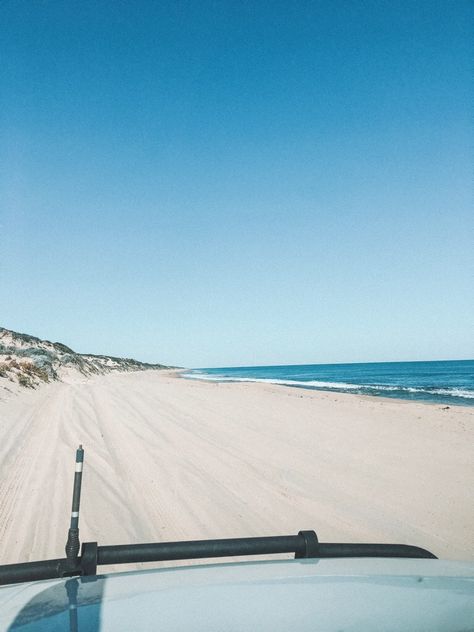 Beach Drive Aesthetic, Driving On The Beach, 4wd Aesthetic, 4wd Aesthetic Australia, Road Trip Australia Aesthetic, Car Beach Aesthetic, Outdoors Aesthetic, Beach Drive, Western Australia Beach