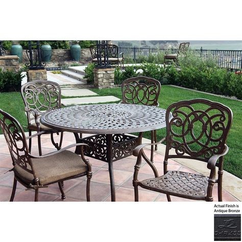 Patio Table Chairs, Modern Wicker Furniture, Dining Patio, Metal Dining Set, Courtyard Landscaping, Woven Dining Chairs, Wrought Iron Furniture, House Gate, Metal Patio Furniture