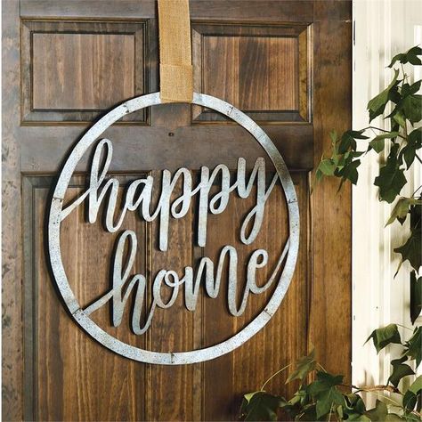 Tin Door, Art Above Tv, Home Door Hanger, Farmhouse Fresh, Door Signs Diy, Carved Wood Signs, Laser Engraved Ideas, Home Door, Crafts For Seniors