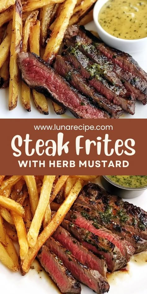 Upgrade your dinner with this bistro classic Steak Frites with Herb Mustard! 🥩🍟 Juicy, perfectly cooked steak is paired with crispy fries and served with a zesty herb mustard sauce for a meal that's straight out of a French bistro. Ideal for date night or a special family dinner!
👉 Save this Pin and enjoy a French-inspired feast tonight!
#SteakFrites #FrenchCuisine #SteakDinner #HerbMustard #BistroRecipes #ComfortFood #DinnerIdeas #SpecialOccasionMeals Steak Frites Recipe, Steak And Frites, Steak And Fries, Oven Baked Fries, Crispy Fries, Steak Frites, Crispy Fry, Baked Fries, Mustard Sauce