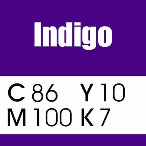 Indigo Purple Color CMYK Shades Of Purple Names, Different Purple Shades, Indigo Henna, Different Shades Of Purple, Purple Names, Indigo Purple, Purple Palette, Color Pantone, Purple Shades