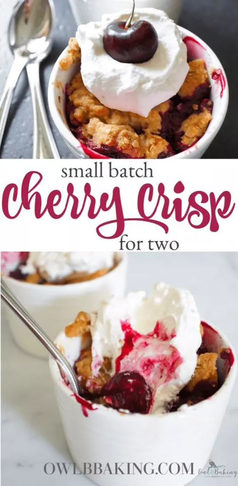 Cherry Oatmeal Crisp, Easy Cherry Crisp, Fresh Cherry Crisp, Cherry Crisp Recipe, Sweet Oatmeal, Fresh Cherry Recipes, Cherry Cobbler Recipe, Cherry Oatmeal, Oatmeal Crumble