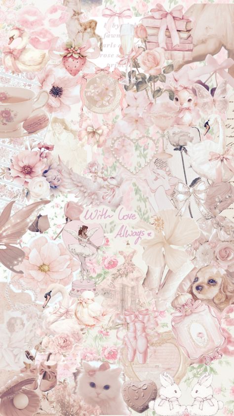 Cute coquette light pink pale pink collage scrapbook bows aesthetic wallpaper lana del rey with love Shabby Chic Background Wallpapers, Lana Pink Wallpaper, Pink Couqutte Aesthetic Wallpapers, Pale Pink Aesthetic Wallpaper, Aesthetic Wallpaper Lana Del Rey, Light Pink Wallpaper Aesthetic, Coquette Collage Wallpaper, Pink Toile Wallpaper, Light Pink Aesthetic Wallpaper