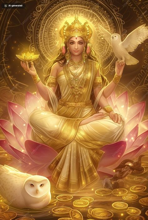 Dhanteras Pictures, Rukmini Krishna, Lakshmi Mata, God Painting, Spiritual Pictures, Goddess Kali, Aadi Shakti, Happy Navratri Images, Free Spirit Quotes