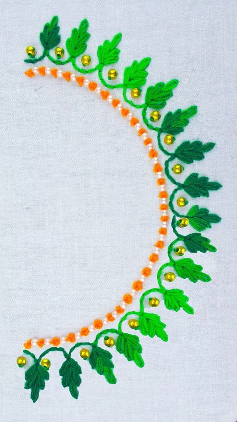 Amazing neckline hand embroidery design for dresses #content #fbreelsvideo #handembroidery #reels #trending #fbreels #easy #stitch #cute #facebookreels #viral #hand #viralreels #embroidery #satisfying #reelss #ree #basicembroidery #neck | RozaBird | RozaBird · Original audio Embroidery Video, Stitch Cute, Stitching Techniques, Embroidery Videos, Easy Stitch, Hand Embroidery Design, Designs For Dresses, Embroidery Techniques, Embroidery And Stitching