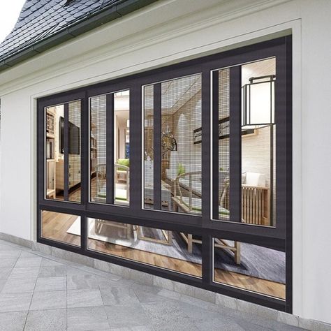 Hihaus Big Commercial Thermally Broken 3 Track Aluminium Sliding Window - hihausbm.com Modern Sliding Window Design, Upvc Sliding Windows Design, Glass Window Design Modern, Model Jendela, Aluminium Work, Aluminum Windows Design, Sliding Window Design, Apartment Bathroom Design, Wet Kitchen