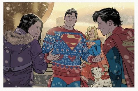 Superman Family Fanart, Lois Lane Comic, Superman Christmas, Doc Shaner, Batman Christmas, Dc Christmas, Superman And Lois, Superhero Christmas, Superman Gifts