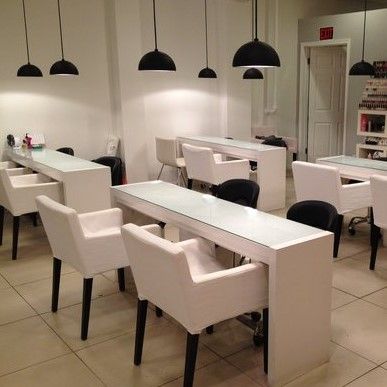 Manicure Station Manicure Station Ideas, Parlour Design, Manicure Station, Manicure Tables, Nail Salon Interior Design, Nail Salon Interior, Nail Salon And Spa, Nail Station, Hair And Nail Salon