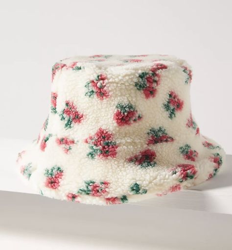 Sherpa Bucket Hat, Bucket Hat, Anthropologie, Hats, Flowers, Floral, Pink