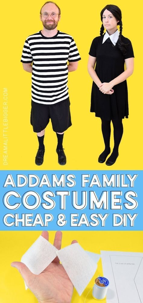 Wednesday And Pugsley Addams, Pugsley Addams Costume, Adams Family Wednesday, Costume Halloween Famille, Wednesday And Pugsley, Adams Family Costume, Addams Family Halloween Costumes, Addams Family Halloween, Wednesday Halloween