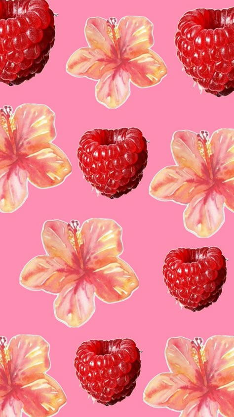 Raspberry Background, Raspberry Wallpaper, Colour Wallpaper, Aura Aesthetic, Aesthetic Widgets, Summer Drawings, Fruit Wallpaper, Flower Background, Fruit Design