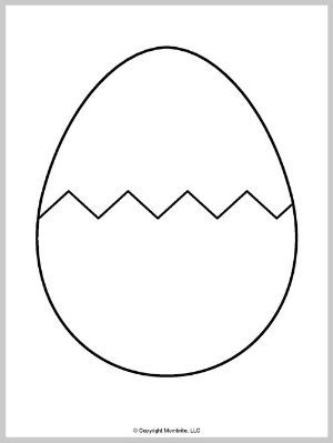 Cracked Easter Egg Template, Easter Egg Cutouts, Egg Outline Printable, Cracked Egg Template, Chick Template Free Printable, Egg Crafts Preschool, Easter Chick Template, Egg Template Free Printable, Chick Template