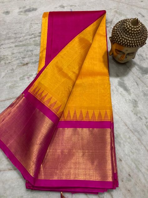 Temple Border Blouse Design, Kuppadam Pattu Sarees, Wedding Saree Collection, Fancy Sarees Party Wear, Ethnic Decor, Designer Sarees Collection, Indian Saree Blouse, Border Saree, Indian Saree Blouses Designs