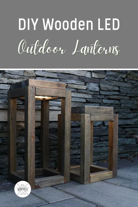 Diy Lantern Decor, Front Porch Lanterns, Diy Solar Lanterns, Large Outdoor Lanterns, Diy Wood Lanterns, Diy Outdoor Lanterns, Wooden Lanterns Diy, Outside Lanterns, Diy Huntress