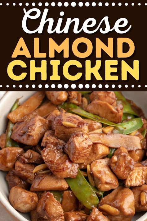 Try this easy Chinese almond chicken recipe for a winning dinner tonight! In just 25 minutes, you'll have one of the most delicious stir-fries you've ever tasted. Almond Chicken Recipes, Almond Chicken Chinese, Almond Chicken Chinese Recipe, Chinese Almond Chicken, Chicken Recipes Chinese, Recipes Copycat, Chicken Fried Rice Easy, Chicken Chinese, Almond Chicken