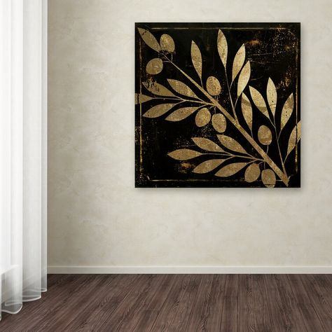 Cute Easy Paintings, Gold Art Painting, Texture Painting On Canvas, Soyut Sanat Tabloları, Foil Art, Printed Canvas, Olive Branch, Gold Art, Canvas Art Painting