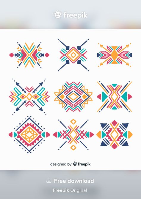 Ethnic element collection | Free Vector #Freepik #freevector #hand #hand-drawn #ornament #feather Tattoo Frame, Gre Prep, Hipster Illustration, Native American Patterns, Geometric Motifs, Indian Culture, Arte Inspo, Tattoo Pattern, Ethnic Patterns