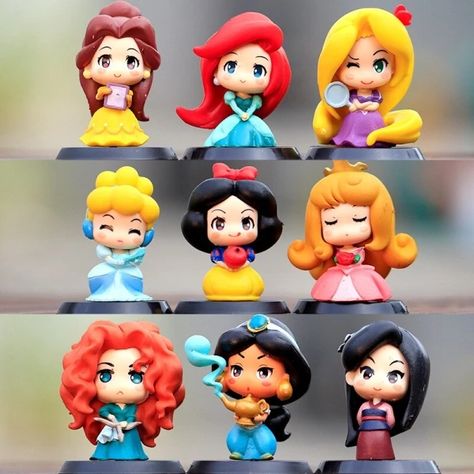 Just found this amazing item on AliExpress. Check it out! $14.75 | 9Pcs/Set Disney Princess Mulan Aurora Cinderella Snow White Mermaid Rapunzel Bella PVC Action Figures Toys 6cm Disney Princess Figurines, Disney Princess Villains, Snow White Doll, Disney Figurines, Cricut Projects Vinyl, Disney Toys, Maleficent, Mulan, Birthday Cake Toppers