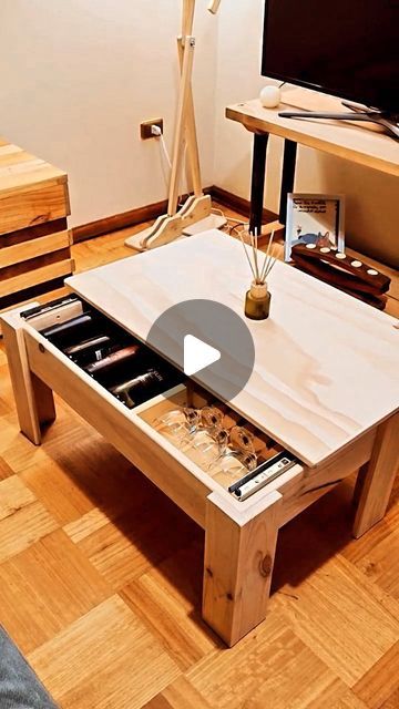 Wine Bottle Display, Bottle Display, Detailed Plans, Build Something, Breakfast Table, Space Saving Furniture, Tutorial Diy, Alfredo, Cool Furniture