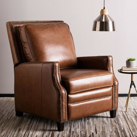 Leather Recliner Living Room, Recliner Living Room, Brown Leather Recliner, Safavieh Furniture, Rattan Rocking Chair, Leather Chairs, Better Style, Leather Recliner, Room Remodel