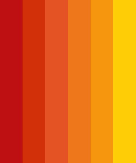 Hot Fire Color Palette Color Scheme Orange, Hot Color Palette, Hexadecimal Color, Fire Color, Create Color Palette, Orange Color Palettes, Yellow Colour Scheme, Red Colour Palette, Palette Art