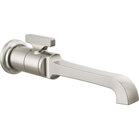 Delta Tetra Wall Mount Bathroom Faucet, Wall Faucet for Bathroom Sink, Single Handle Bathroom Faucet | Wayfair Wall Mounted Faucet Bathroom, Wall Mount Bathroom Faucet, Wall Mounted Faucet, Wall Faucet, Wall Mount Faucet Bathroom, Single Handle Bathroom Faucet, Plumbing Bathroom, Wall Mount Faucet, Hard Water Stains