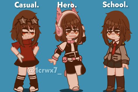 Gacha Ua Uniform, Gacha Hero Outfits, My Hero Academia Gacha Club, My Hero Academia Gacha, Mha Gacha Club, Gl2 Oc, Mha Gacha, Gacha Base Poses Cute, Bakugou Manga