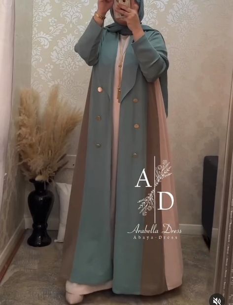 Navy Blue And Cream Outfit, Abaya Coat, Islamic Modest Fashion, Abaya Designs Latest, Abaya Outfit, Flowy Cardigans, Muslim Fashion Hijab Outfits, Cotton Outfit, Mode Abaya