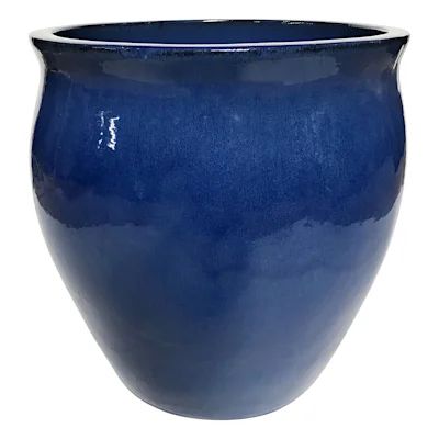 Outdoor Pots & Planters | At Home Outdoor Plant Pots, Large Ceramic Planters, Large Outdoor Planters, Privacy Landscaping, Blue Planter, Pottery Pots, Blue Plants, Pottery Pot, Outdoor Plant