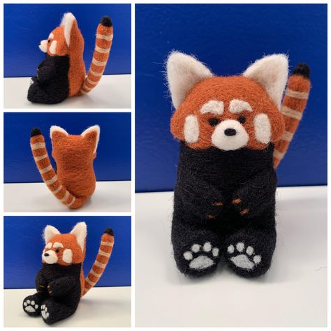 Felting For Beginners, Red Pandas, Bear Animal, Needle Felt, Red Panda, Felt Art, Cute Bears, Panda Bear, Needle Felted