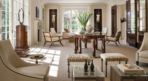 Modern Living Room in Washington, D.C. by Thomas Pheasant Interiors Thomas Pheasant, Design Salon, Salou, Top Interior Designers, A Living Room, Classic House, Pheasant, Architectural Digest, Living Room Inspiration