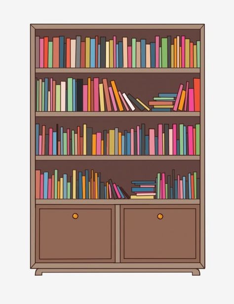 Brown Bookshelves, Painted Bookcase, Globe Clipart, Painting Bookcase, Flat Furniture, Wardrobe Storage Cabinet, Painted Bookshelves, Hand Clipart, Bookshelf Art