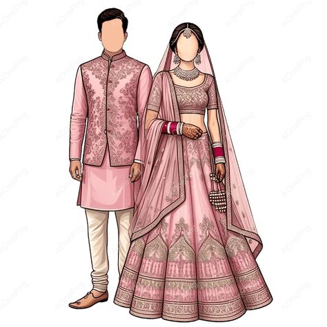 Indian Wedding Design, Wedding Clipart Free, Bride And Groom Illustration, Wedding Clipart Png, Groom Illustration, Wedding Invitations Digital, Indian Invitation Cards, Couple Png, Wedding Png