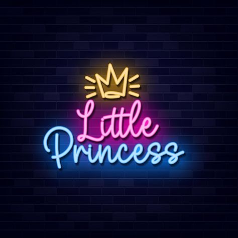 Little princess neon sign symbol vector ... | Premium Vector #Freepik #vector #fun #sign #hand #neon Neon Symbol, Crown Png, Neon Logo, Iconic Photos, Vector Photo, Light Art, Neon Sign, Little Princess, Premium Vector