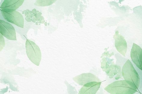 Hand painted watercolor nature backgroun... | Free Vector #Freepik #freevector #background #watercolor #nature #wallpaper Green Leaf Wallpaper, Scrapbook Vintage, Surf Vintage, Watercolor Nature, Powerpoint Layout, Slide Background, Presentation Backgrounds, Background Powerpoint, Theme Nature