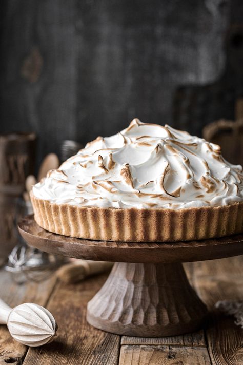 Mile High Lemon Meringue Pie - Curly Girl Kitchen Mile High Lemon Meringue Pie, Toasted Meringue, Meringue Topping, Homemade Crust, Meringue Frosting, Types Of Pie, High Altitude Baking, Meringue Pie Recipes, Chocolate Cream Pie