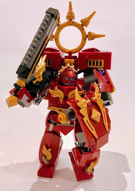 Lego Warhammer 40k Blood Angels Champion | Hi everyone, This… | Flickr Lego Warhammer 40k, Lego Helmet, 40k Blood Angels, Lego Warhammer, Warhammer 40k Blood Angels, Easy Lego Creations, Lego Bots, Lego Dragon, Jump Pack