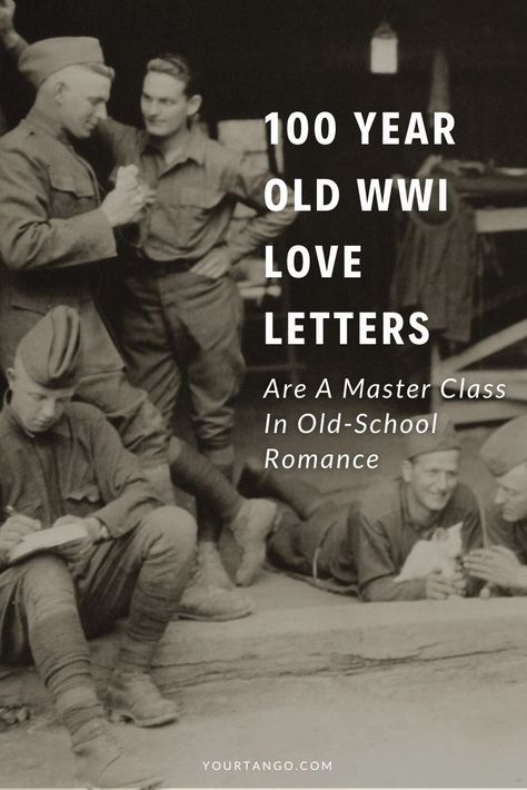 These 100-Year-Old WWI Love Letters Are A Master Class In Old-School Romance | YourTango #ww1 #loveletters #oldschool #romance Antique Love Letters, Love Letter Writing Prompts, Old Love Letters Hand Written, Old Fashioned Love Letters, Love Letters Old, How To Write A Love Letter, Old Love Letters Aesthetic, Old Love Aesthetic, Old Letters Vintage