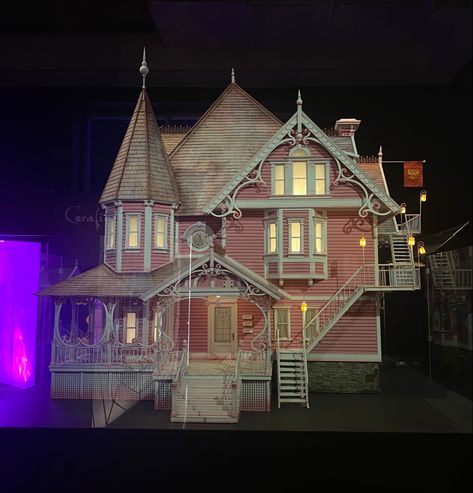 Coraline Diorama, Coraline House, Purple Houses, Coraline Jones, Pink Palace, Purple Home, Art Practice, Bloxburg House, House Made