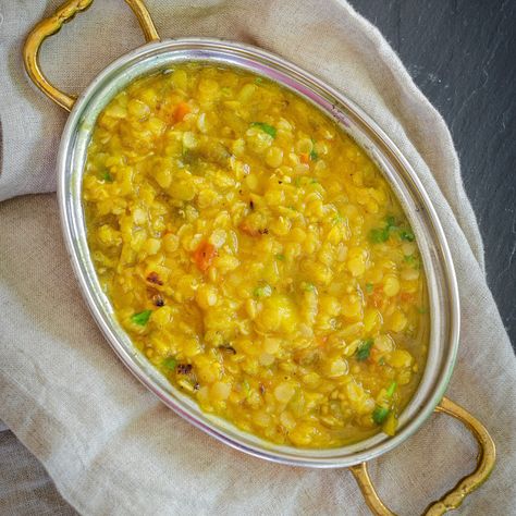 Eggplant Dal, Charred Eggplant, Chili Rice, Lentil Dal, Dried Mushrooms, Vegetarian Meals, Red Lentil, Cooking Together, Veg Recipes