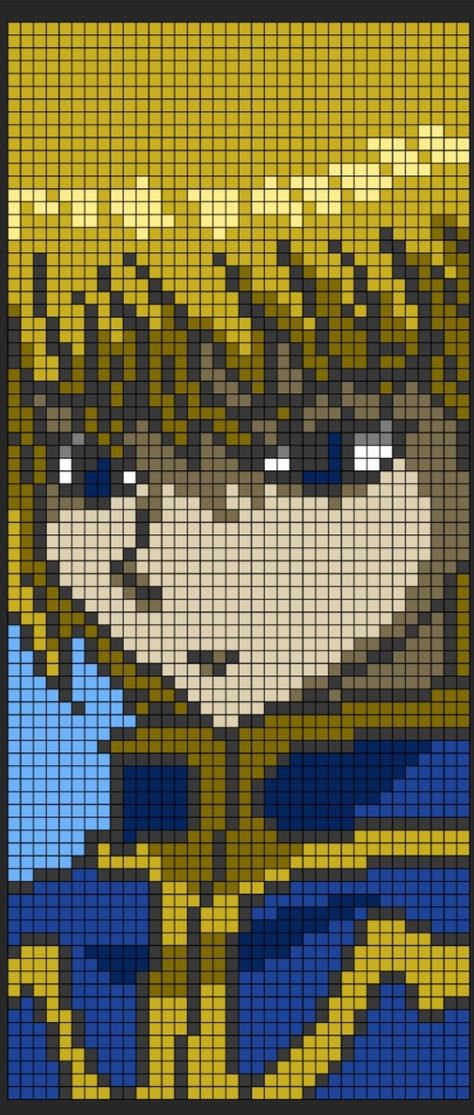 Hunter Hunter Pixel Art, Hunter X Hunter Perler Beads, Hunter Hunter, Tapestry Crochet Patterns, Minecraft Architecture, Perler Beads Designs, Tapestry Crochet, Perler Bead Patterns, Stitch Embroidery