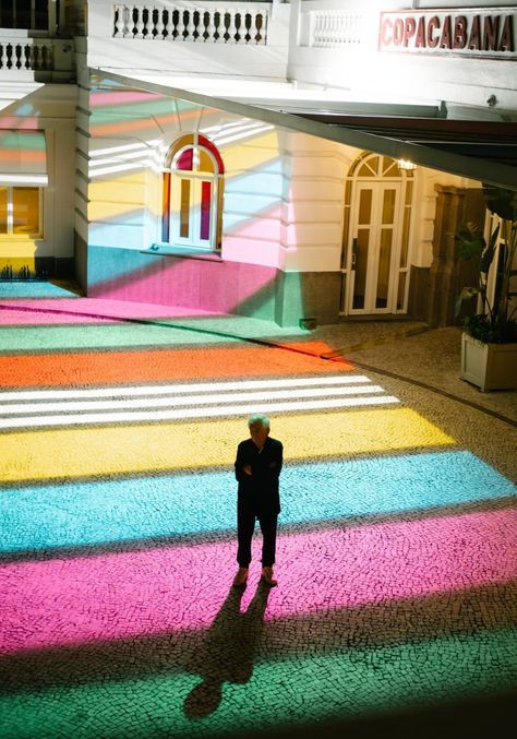 Daniel Buren creates Haltes Colorées installations at Belmond hotels Daniel Buren, Copacabana Palace, Belmond Hotels, Garden Pavilion, Hotel Entrance, Hotels Around The World, Garden Fountain, Glass Roof, Roof Panels