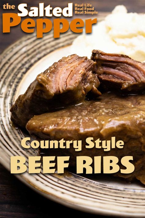 Made right in your pressure cooker, these boneless beef ribs are succulent and tender. Better than a pot roast! Beef Chuck Country Style Ribs Boneless Instant Pot, Beef Country Style Ribs Instant Pot, Country Beef Ribs Boneless, Beef Country Ribs, Pressure Cooker Beef Ribs, Beef Rib Recipe, Country Style Beef Ribs, Beef Country Style Ribs, Boneless Beef Ribs