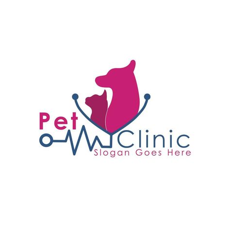 Pet care and veterinary logo. Stethoscope and animal icon vector design. Vet clinic logo template. Vet Logo Design Ideas, Vet Clinic Logo, Veterinary Logo, Clinic Logo, Vet Clinic, Animal Icon, Vet Clinics, Pet Clinic, Logo Banners