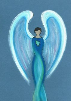 Machdiel get your own intuitive angel drawing from www.angelsco.nl Angel Paintings, Angel Artwork, Angel Drawing, Blue Angel, Easy Canvas Painting, Angel Painting, Angel Pictures, Beginner Painting, Christmas Paintings