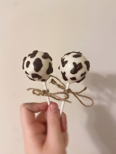 Cowprint Cake Pops, Western Cakepops, Cow Cakepops, Cake Pops Western Theme, Western Theme Cakepops, Western Themed Cake Pops, Rodeo Theme Cake Pops, Cow Cake Pops Diy, First Rodeo Cake Pops