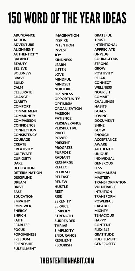 Looking for words for the new year? Explore inspiring word of the year ideas to guide your personal growth and focus. Learn how to choose a word of the year that aligns with your goals and intentions. From words of intention to one word mantra, start your new year with purpose! List Of Words Inspiration, Flourish Word Of The Year, New Year Word Of The Year, Word Of The Month Ideas, Word Of The Year Ideas 2025, Word Of The Year 2025, Word Of The Year Bullet Journal, Book Journal Ideas Inspiration, New Years Intentions