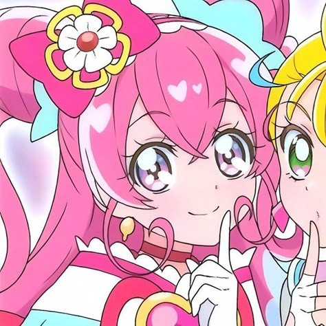 🎂 ｡ﾟ•┈୨♡୧┈•ﾟ｡ 🎂 Smile Precure Matching Icons, Delicious Party Precure Icons, Smile Precure Pfp, Precure Matching Pfp, Precure Matching Icons, Matching Pfps Friends Funny, Precure Pfp, Precure Icons, Delicious Party Precure